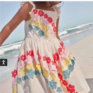 Mini Boden Flutter Flower Rainbow Dress